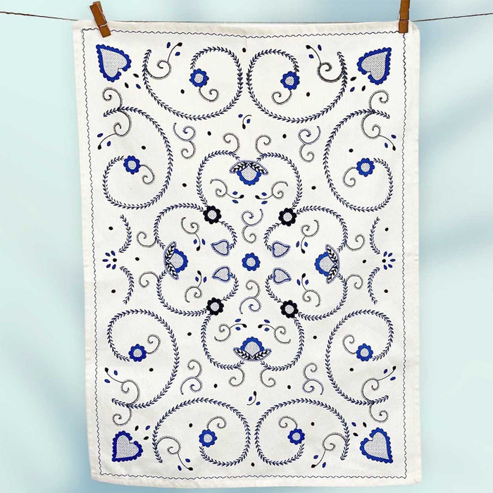 Azulejo Inspired Kitchen Towel