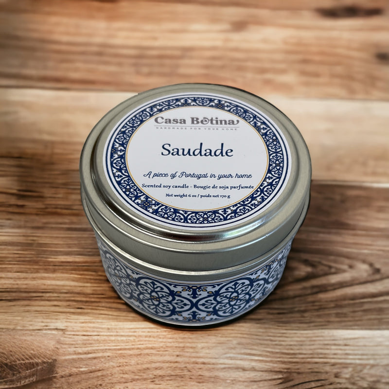 Saudade "Nostalgia"  Soy Wax Candle Tin