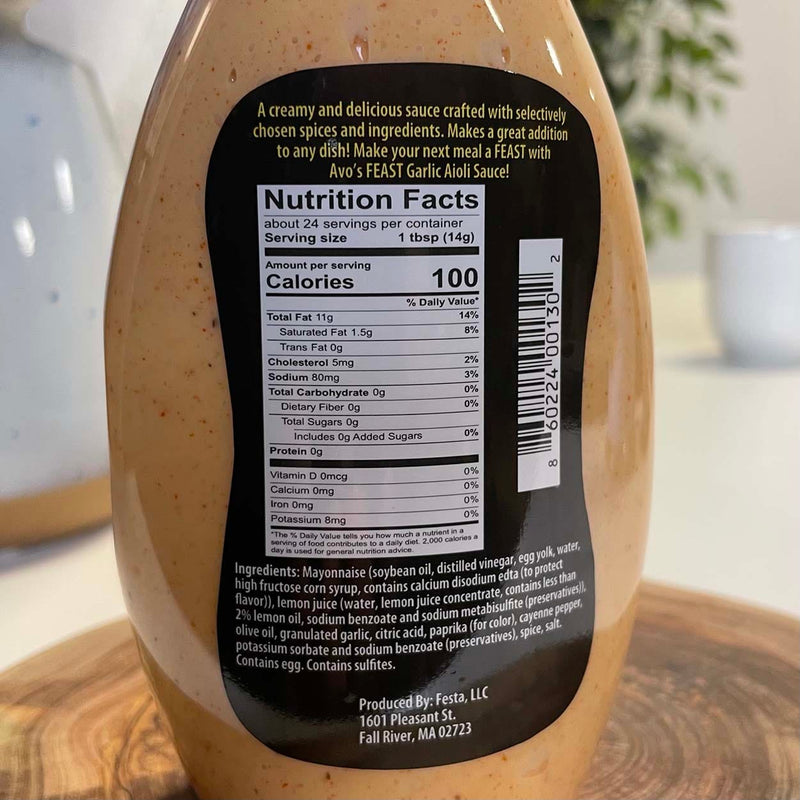 Garlic Aioli Sauce by Avo's Feast - Shopportuguese.com  
