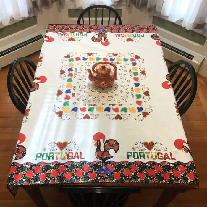 Traditional Barcelos Rooster Tablecloth (59" x 59")