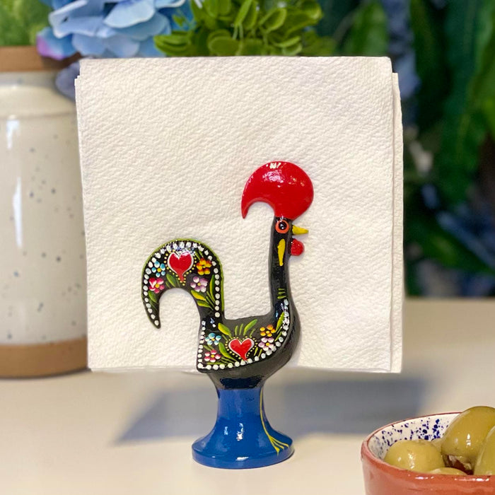 Barcelos Rooster 6" Napkin Holder (Metal)