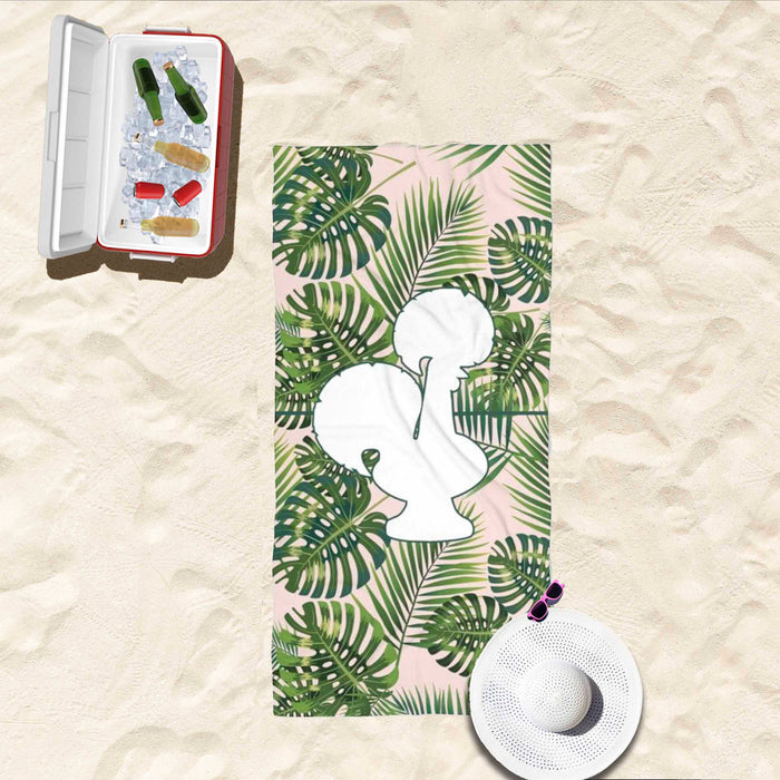 Tropical Rooster Beach Towel