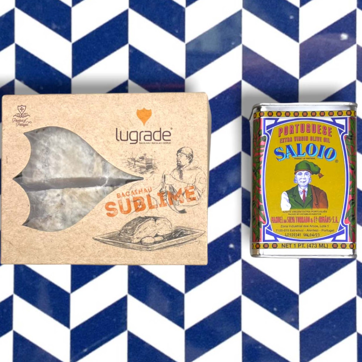 Bacalhau Kit (Olive Oil and 2.2lbs of Salted Dried Codfish Loins) - Shopportuguese.com  