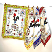 Barcelos Rooster Kitchen Towels (White w/ Colored Border) - Shopportuguese.com  