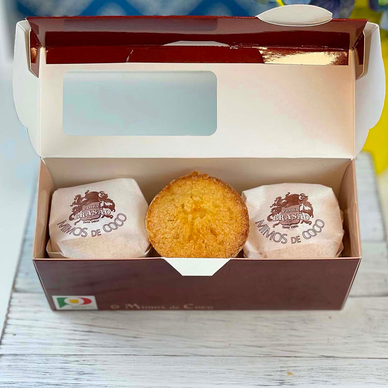 Mimos de Coco (Coconut) by Pasteis Brasão (6pk) - Shopportuguese.com  