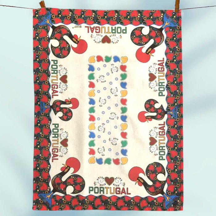 Traditional Barcelos Rooster Kitchen Towel