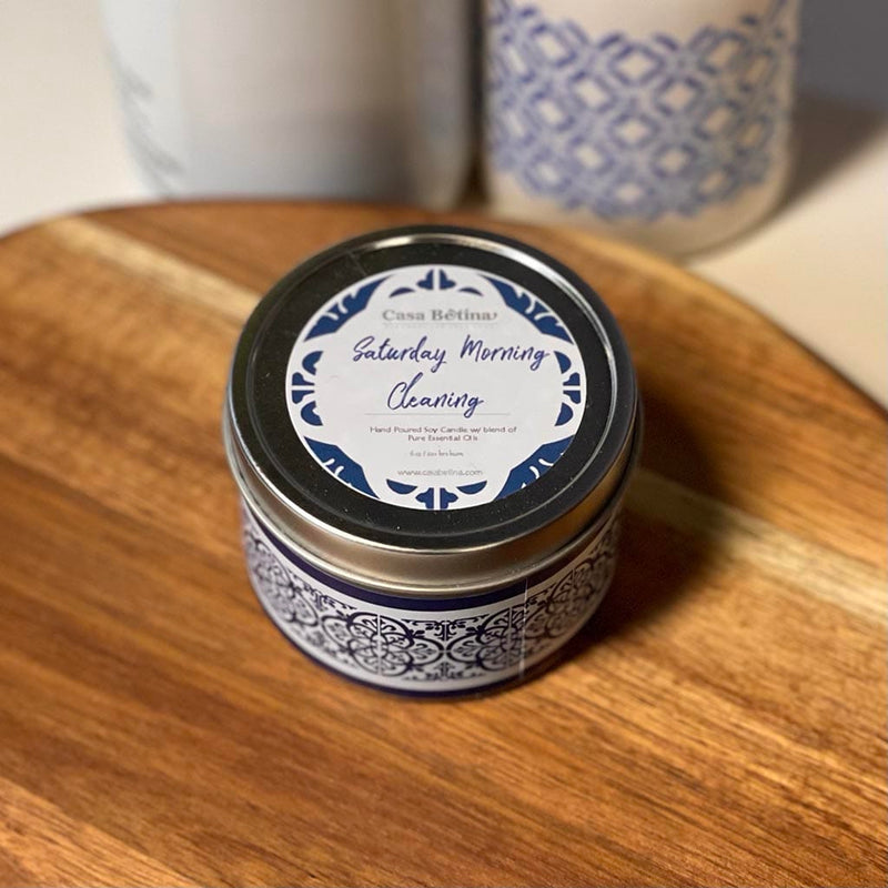 Saturday Morning Cleaning Aromatherapy Soy Wax Tin - Shopportuguese.com  